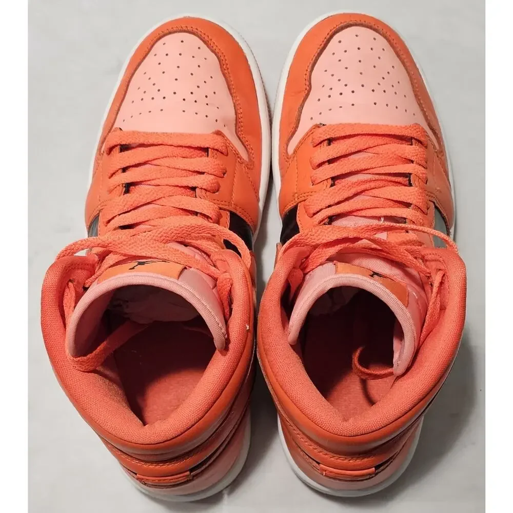 Air Jordan 1 Mid SE Rush Orange Black Women's Size 8 DM3381-600